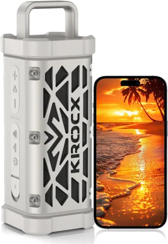 Miniatura 10 de TRAVOR - Altavoz magnético de aluminio para exteriores, cuerpo de metal resistente, altavoz inalámbrico portátil, 45 W, graves profundos, IP68