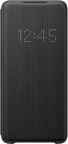 Funda para Samsung Galaxy S20+ Plus, funda tipo cartera LED, color negro (versión de EE. UU