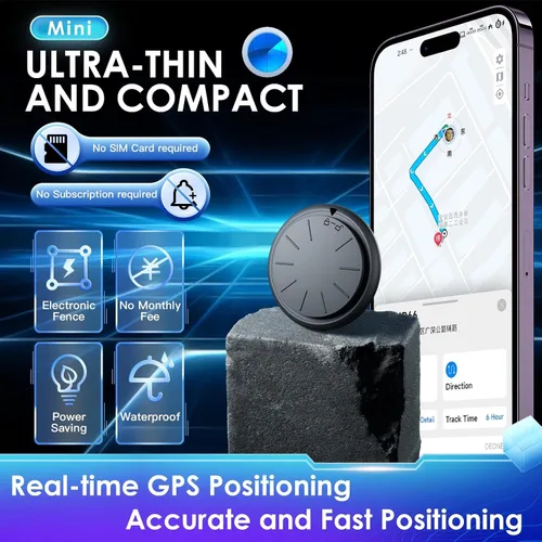 Miniatura 3 de Rastreador GPS negro para vehículos, rastreador de coche en tiempo real funciona con Apple Find My(solo iOS), sin suscripción, cobertura global