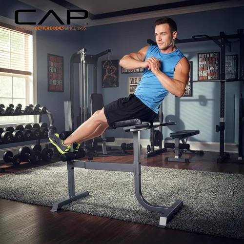 Miniatura 5 de Cap Strength - Silla romana – Banco de extensión de respaldo ajustable para entrenamientos de núcleo y glúteos, capacidad de alta resistencia de 300