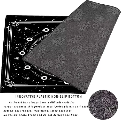 Miniatura 3 de 5' X 7' Alfombra con diseño de sol y luna, alfombras boho celestiales para dormitorio, sala de estar, estilo bohemio, oculto, media luna, solar