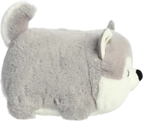Miniatura 3 de Aurora Adorable animal de peluche Spudsters Haze Husky – Forma redonda que hace que los abrazos reconfortantes – Perfecto para niños de todas
