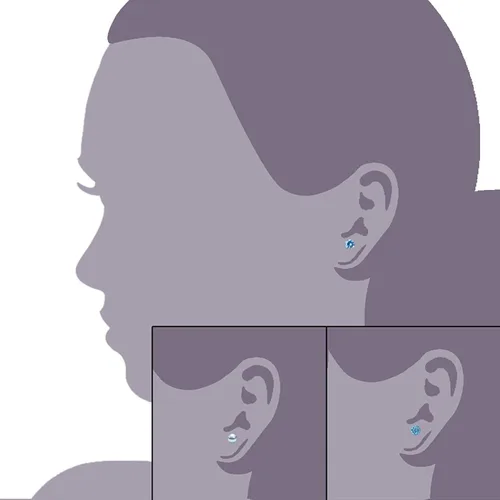 Miniatura 22 de JewelrieShop - Juego de aretes de tuerca de acero inoxidable con circonitas cúbicas y perlas de imitación, 3 pares de 0.236 in