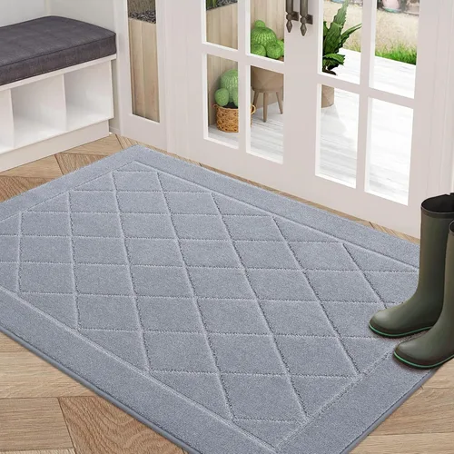 Miniatura 24 de BEQHAUSE Tapete para puerta de 20 x 32 pulgadas, tapete antideslizante para puerta, lavable, tapete para puerta de perro, resistente a las manchas