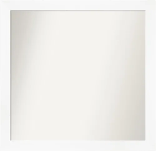 Miniatura 282 de Amanti Art Espejo de baño blanco para sobre el fregadero, 24 x 24 pulgadas, hecho a medida, espejo de tocador cuadrado blanco estrecho, marco