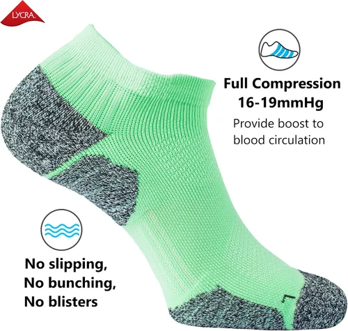 Miniatura 20 de CWVLC - Calcetines deportivos, hasta el tobillo, de compresión, acolchados, unisex, paquete variado