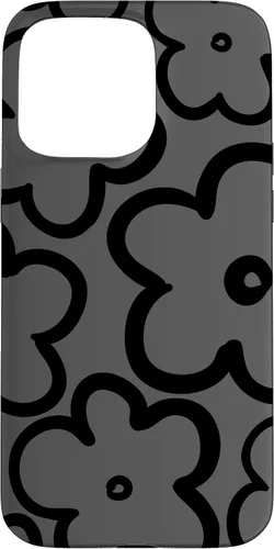 Miniatura 31 de Cute Flower Pattern Wildflower Charcoal Grey Black Floral Case for iPhone 17