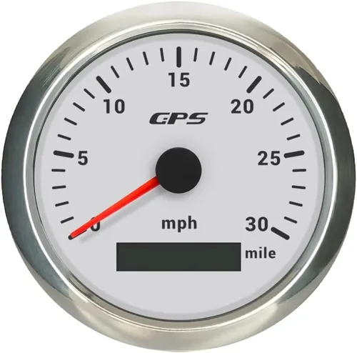 Miniatura 27 de ELING Velocímetro GPS de 3.346 in 0-200 MPH Kit de medidor de velocidad para coche, camión, motocicleta con 7 retroiluminaciones 12 V 24 V