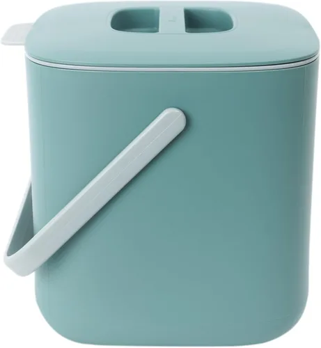 Miniatura 12 de BLUE GINKGO - Basurero de cocina [2.6L / 0.69 GAL] – Cubo de desperdicios de alimentos sin filtro, hermético a olores, para encimera, con asas Verde