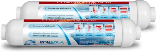 Miniatura 10 de Filtro alcalino universal de repuesto de agua en línea de 10 pulgadas, potenciador de pH y remineralizador, filtro de poste para sistema de ósmosis