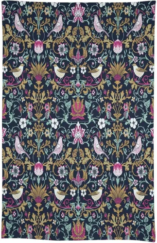 Miniatura 384 de Mantel Floral Retro de Pájaros, Diseño Original Bohemio William Morris Estampado Cubierta de Mesa para Hogar Picnic Fiesta Comedor Cocina William