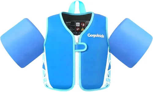 Miniatura 18 de Gogokids Chaleco de natación para bebé, flotadores para niños de 33-66 libras, chaqueta de natación para niños con alas de agua para niños de 2 3 4