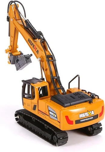 Miniatura 2 de Gemini & Genius - Excavadora de taladro resistente para obras de construcción, juguetes de vehículos a escala 1:60, excavadora y perforadora