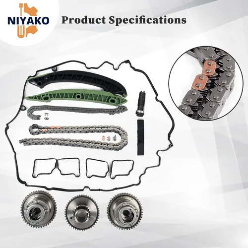 Miniatura 6 de Kit de cadena de distribución de ajustadores de árbol de levas M271 para 2012-2014 M'-ercedes B'-enz CLK200 E200 C200 C230 C250, reemplazo #