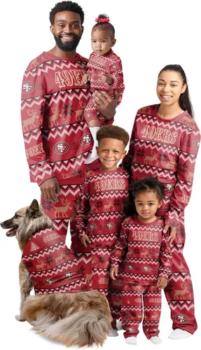 Miniatura 10 de FOCO NFL womens Nfl Team Ugly Pattern Matching Set Family Holiday Pajamas
