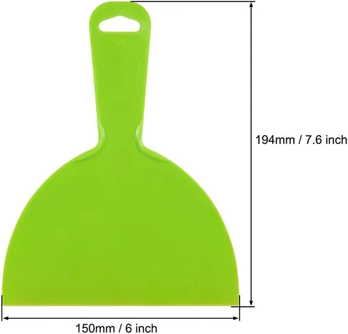 Miniatura 2 de uxcell Raspador de masilla 6 "plástico flexible masilla cuchillos desechables esparcidor para pegar paneles de yeso pintura de pared verde 3 piezas