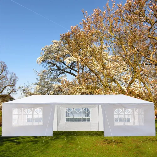 Miniatura 12 de VERYKE - Carpa de campaña para exteriores de 10 x 10 pies, toldo blanco, para patio, fiesta, boda, impermeable, para barbacoa, eventos, con 3