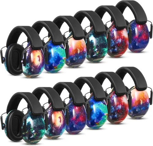 Miniatura 8 de Amylove 12 unidades de protección auditiva para adultos y niños, auriculares con cancelación de ruido, orejeras de tiro a granel con reducción