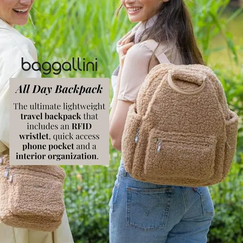 Miniatura 26 de Baggallini Mochila todo el día para mujer con pulsera de teléfono RFID, Negro, talla única