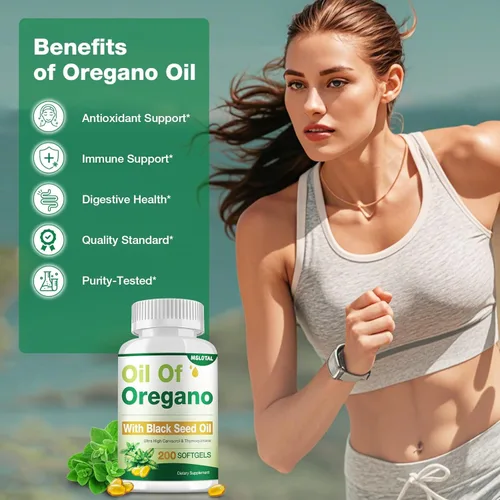 Miniatura 3 de Aceite de orégano con aceite de semilla negra – 400 cápsulas de aceite de orégano orgánico, apoyo inmunológico y digestivo, apoyo antioxidante, a