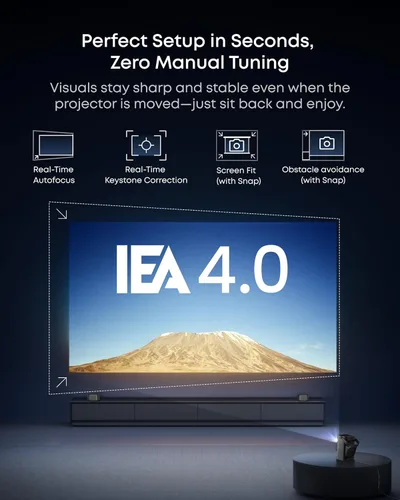 Miniatura 5 de soundcore Nebula P1 Proyector GTV portátil con altavoces desmontables, 650 lúmenes ANSI, 1080P, 20 W sonido envolvente verdaderamente 2.0, audio
