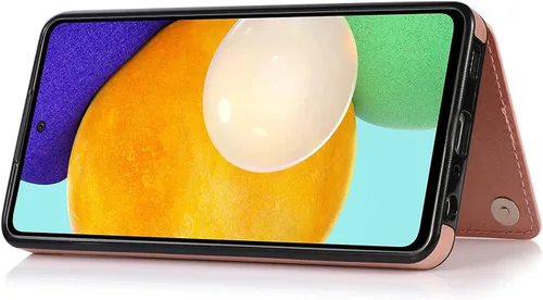 Miniatura 6 de Funda de teléfono para Samsung Galaxy A52 5G/4G con protector de pantalla de vidrio templado y tarjetero con soporte para tarjetero, soporte