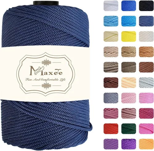 Miniatura 93 de Cordón de macramé premium de poliéster 3 mm × 218 yardas, cordón de macramé 100% polipropileno de 3 mm, ideal para crochet, colgadores de pared, 30