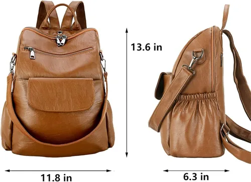 Miniatura 4 de Mochila de moda para mujer, impermeable, bolsa de viaje, bolsa de hombro convertible para mujer