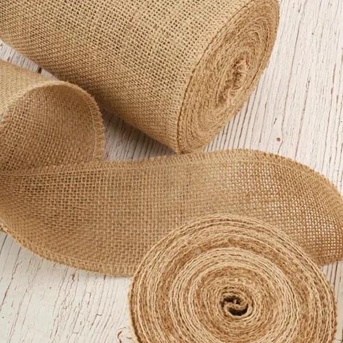 Miniatura 6 de LaRibbons Cinta de tela de arpillera de 3 pulgadas de ancho, 10 yardas, cinta marrón natural para manualidades de arcos, coronas, decoración