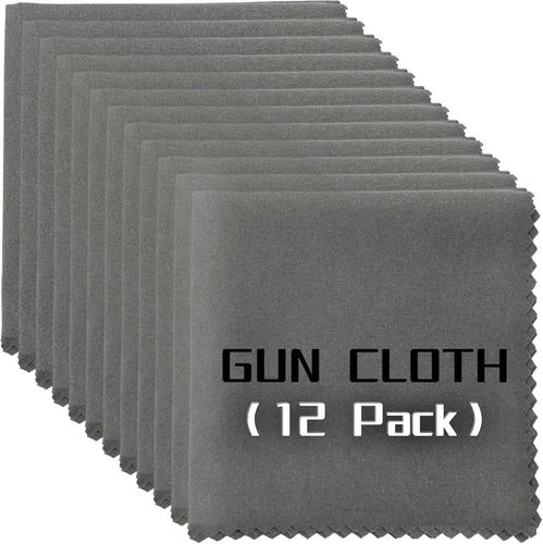 Miniatura 9 de Paquete de 6 paños de limpieza de pistola de microfibra, trapos de limpieza de pistola de 12 x 12 pulgadas, trapos de limpieza reutilizables de Negro