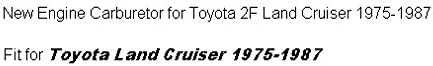 Miniatura 5 de GOWE Carburador para Toyota 2F Land Cruiser 1975-1987 OEM # 21100-61012