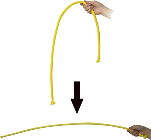 Miniatura 4 de sumrica Cuerda flexible rígida (3 piezas, amarillo), cuerda rígida, truco de magia, truco de primer plano de escenario de comedia, accesorios