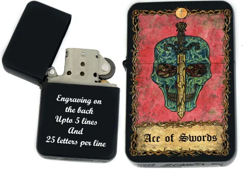 Miniatura 25 de Tarjeta de tarot personalizada, mazo de tarot de huesos eternos mayores, tarjetas coloridas, regalos coleccionables únicos, encendedores a prueba