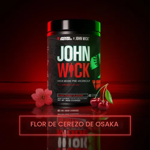 Miniatura 2 de Jacked Factory X John Wick - Polvo de preentrenamiento modo Wick - Energía intensa, enfoque listo para la batalla, compromiso imparable y voluntad