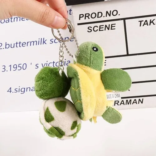 Miniatura 2 de Jinshining Llavero de muñeca de tortuga de criaturas marinas, color verde, llavero de regalo, bolso de dibujos animados, colgante de animal