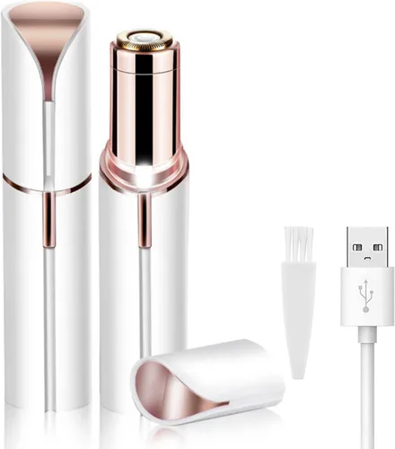 Miniatura 8 de LAIKME Depilación facial para mujeres, mini removedor de pelo, afeitadora eléctrica portátil para labios, barbilla, axila, melocotón fuzz, dedos