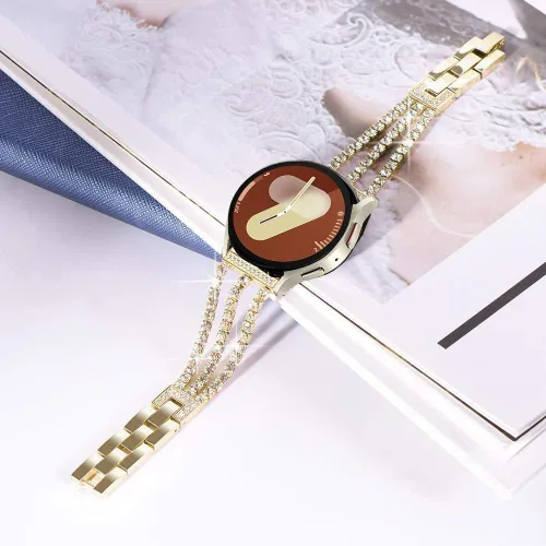 Miniatura 3 de DEALELE Correas compatibles con Samsung Galaxy Watch 6/6 Classic / 5/5 Pro / 4/4 Classic / 3 1.614 in / Active 2, correa de repuesto de metal de 1#