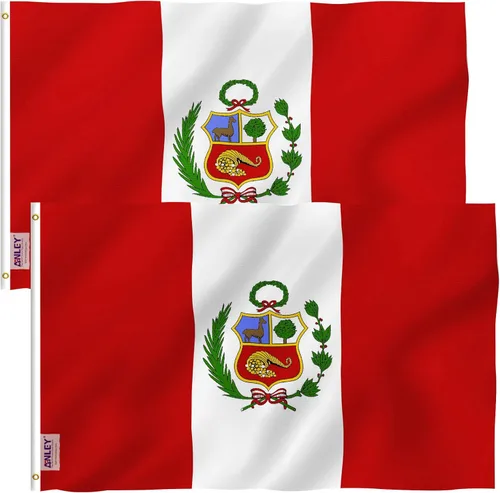 Miniatura 10 de Anley Fly Breeze - Bandera de Perú de 3 x 5 pies, color vivo y a prueba de decoloración, cabecera de lona y doble costura, banderas nacionales