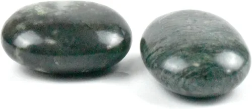 Miniatura 10 de Juego de 6 piedras de masaje caliente con basalto natural, cálidas, para masaje de spa, 2.36 x 3.14 pulgadas (2.4 x 3.1 in), 2 Negro