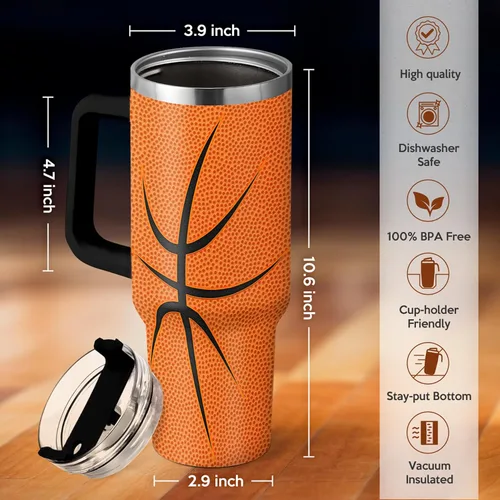 Miniatura 3 de SANDJEST Taza con bandera americana con asa, taza de café de acero inoxidable con aislamiento de 40 oz con tapa y pajita, regalos de América