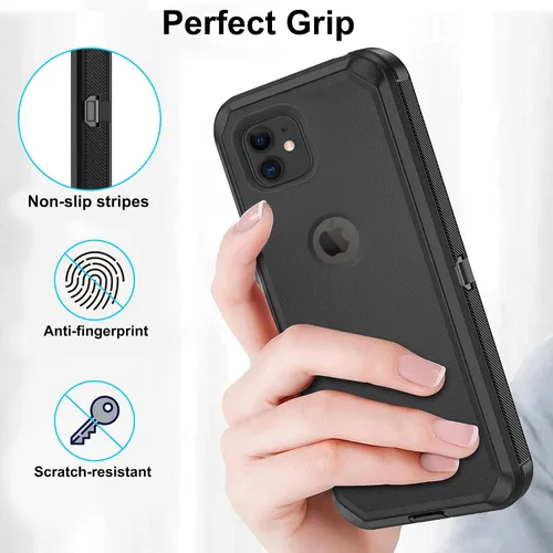 Miniatura 6 de Asuwish Funda de teléfono para iPhone 12 Mini 5.4, híbrida, resistente, a prueba de golpes, protección dura, a prueba de caídas, cuerpo completo