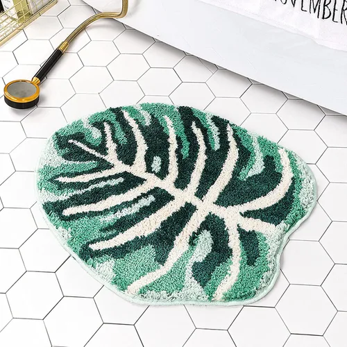 Miniatura 8 de UKELER ELER - Bonita alfombra de baño Chill Pill, azul, absorbente, antideslizante, lavable, suave, lanuda alfombra de ducha de 27.5 x 15.5 pulgadas