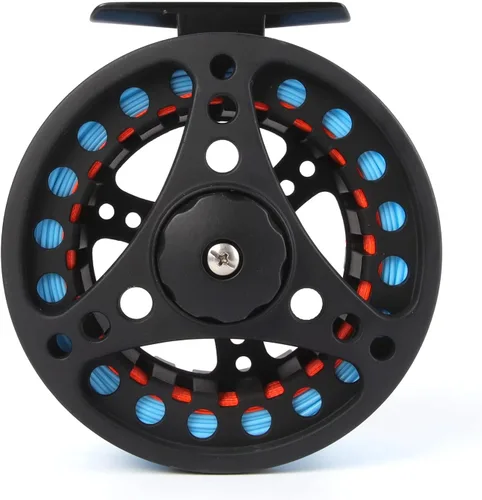 Miniatura 12 de Carrete de mosca (1/2WT 3/4WT 5/6WT 7/8WT) con línea Combo de aleación de aluminio Arbor grande Carretes de pesca con mosca Peso adelante Línea