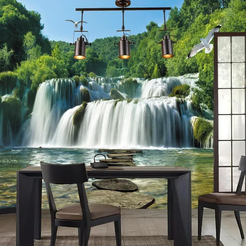 Miniatura 7 de FLFK Murales de Pared Despegables y Adhesivos de Paisaje de Cascada 78.7"x59" - Papel Tapiz Autoadhesivo Pintura Adhesivo Grande XXL Póster