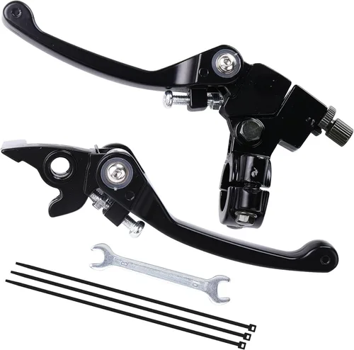 Palanca de freno de embrague de aluminio plegable negra para manillar de 0.866 in 7/8 pulgadas 110cc 125cc 140cc TTR 125cc SSR Xmotos Apollo 125 Pit