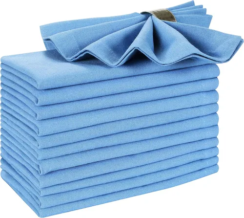 Miniatura 13 de Ramanta Home - Juego de 12 servilletas de tela azul marino de algodón 100% Servilletas de tela de 18x18 pulgadas Servilletas de mesa