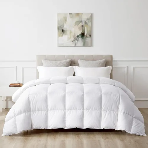 Miniatura 14 de Puredown® Edredón de plumas de ganso y fibra de plumón, inserto de edredón ligero de calidez media, ropa de cama de hotel de lujo colección Cloud