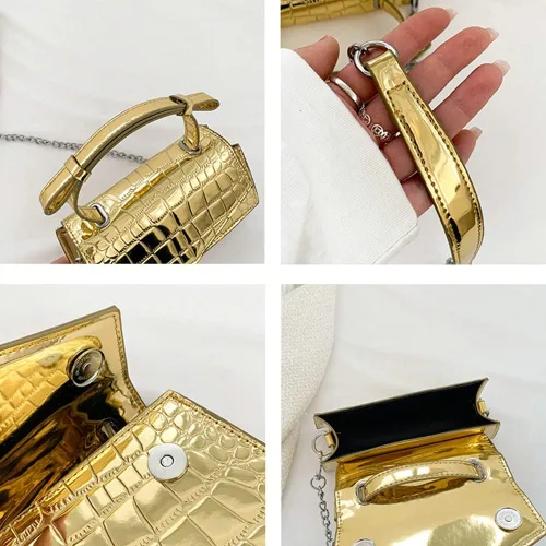 Miniatura 6 de Bolso de noche para mujer, Y2k, plateado, bolso hobo, bolso de mano, bolso de mano, bolso de mano, bolso de fiesta, bolso de mano, bolsos cruzados