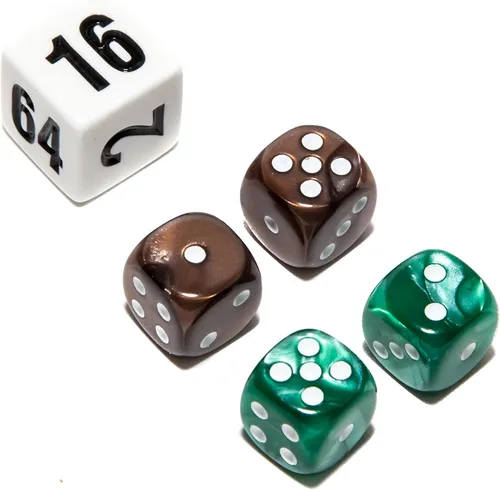 Miniatura 28 de Bello juegos Deluxe dados de imitación de mármol sets-black/, Azul, 5/8