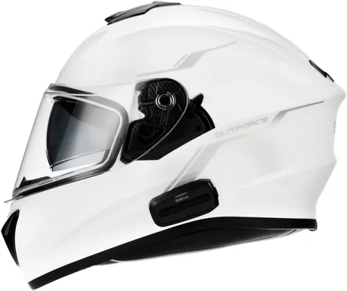 Miniatura 3 de Sena OutForce Casco inteligente de cara completa (Blanco brillante, Mediano) (OUTFORCE-GW00M) - SP85 Blanco satinado
